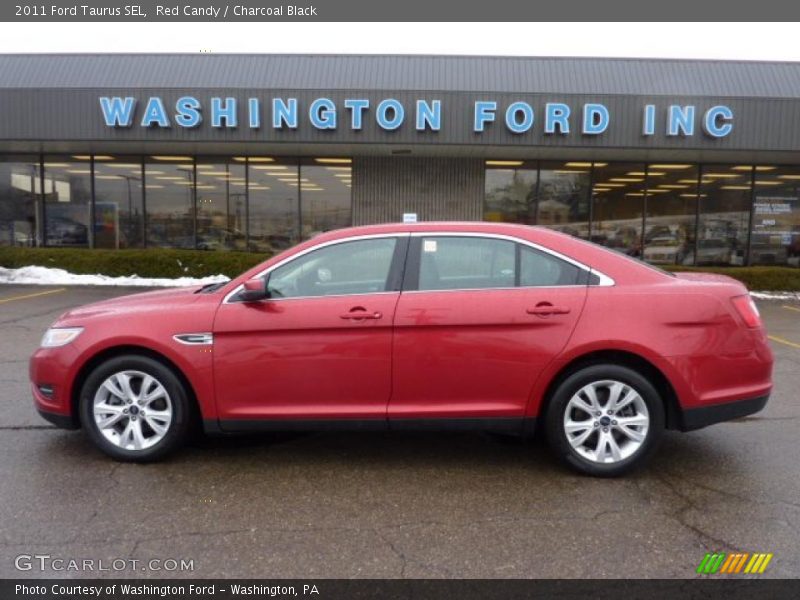 Red Candy / Charcoal Black 2011 Ford Taurus SEL