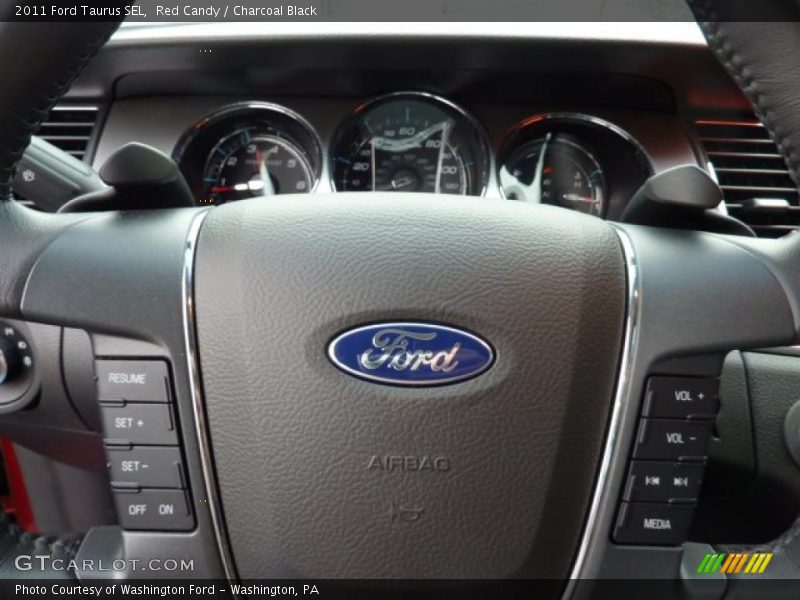 Red Candy / Charcoal Black 2011 Ford Taurus SEL