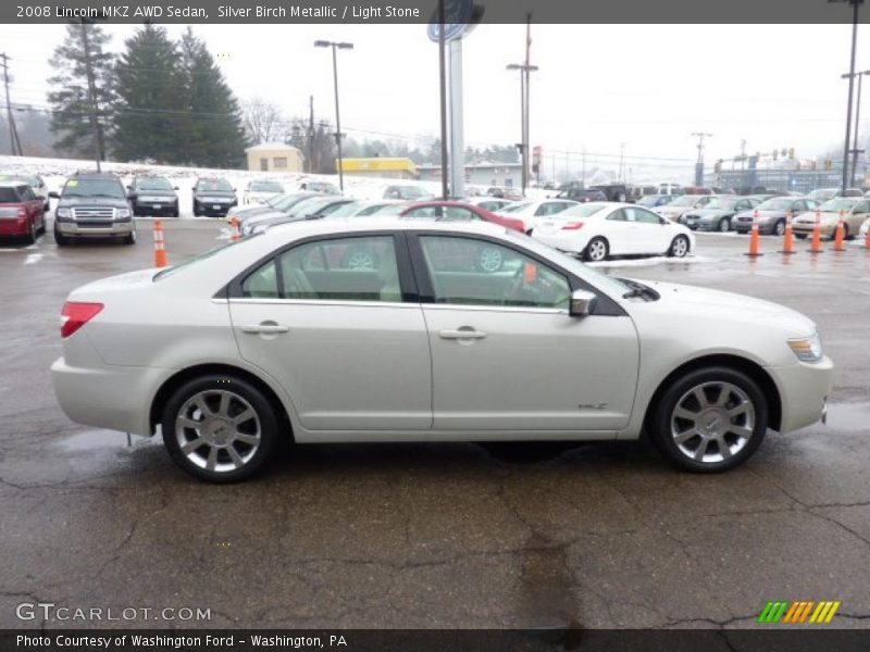 Silver Birch Metallic / Light Stone 2008 Lincoln MKZ AWD Sedan