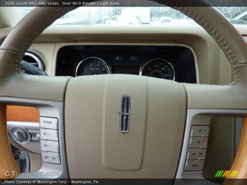 Silver Birch Metallic / Light Stone 2008 Lincoln MKZ AWD Sedan