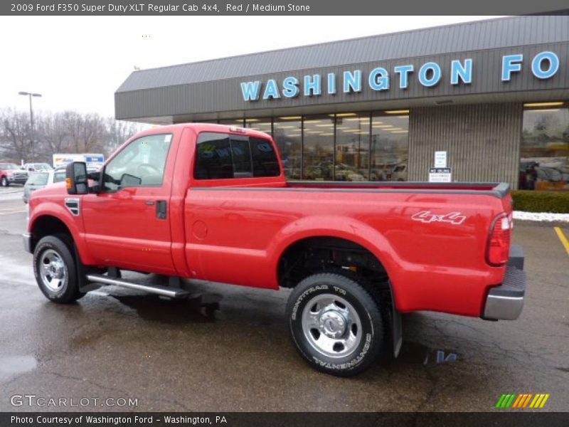 Red / Medium Stone 2009 Ford F350 Super Duty XLT Regular Cab 4x4