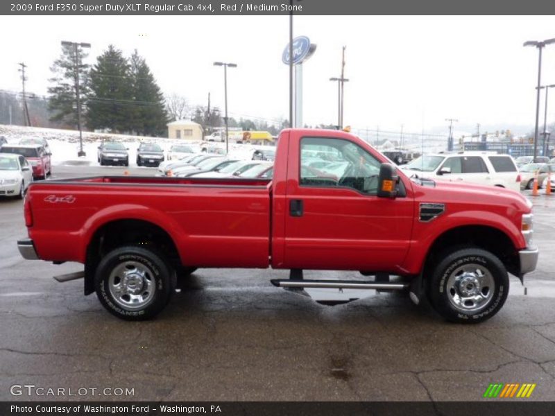 Red / Medium Stone 2009 Ford F350 Super Duty XLT Regular Cab 4x4