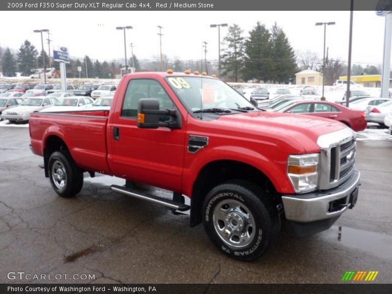 Red / Medium Stone 2009 Ford F350 Super Duty XLT Regular Cab 4x4