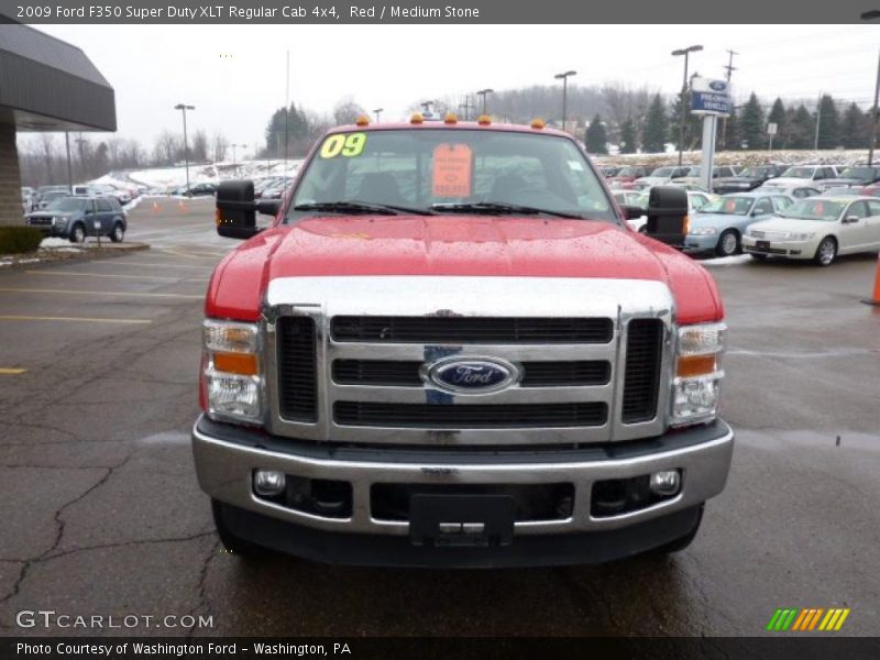 Red / Medium Stone 2009 Ford F350 Super Duty XLT Regular Cab 4x4