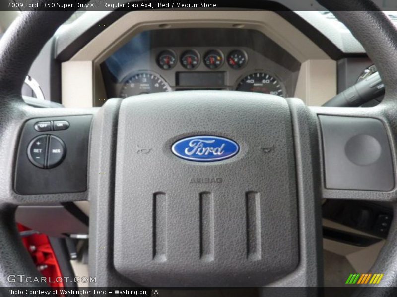Red / Medium Stone 2009 Ford F350 Super Duty XLT Regular Cab 4x4