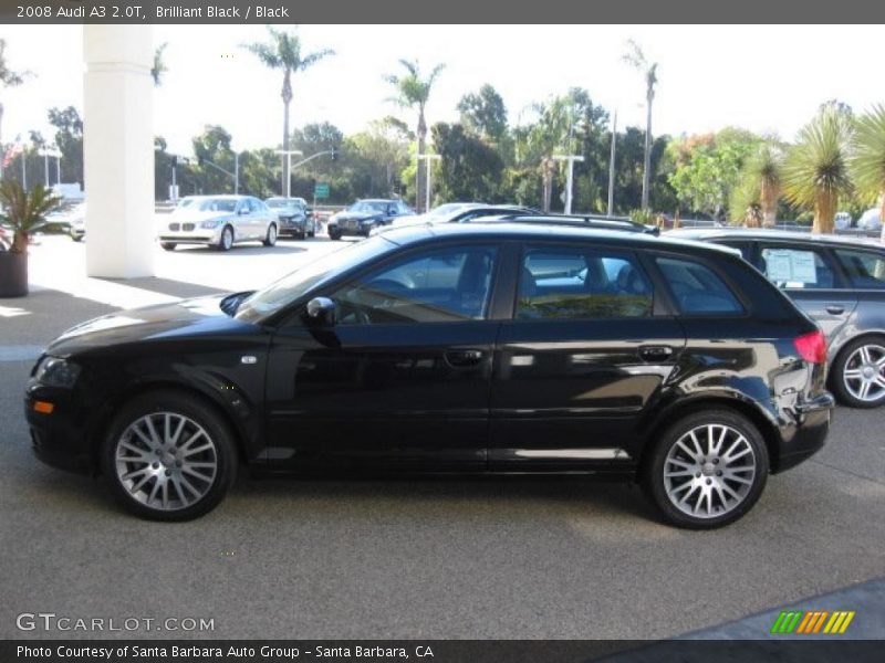 Brilliant Black / Black 2008 Audi A3 2.0T