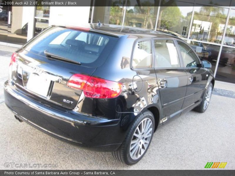 Brilliant Black / Black 2008 Audi A3 2.0T