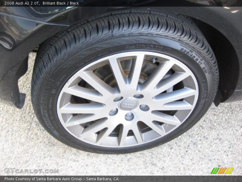 Brilliant Black / Black 2008 Audi A3 2.0T