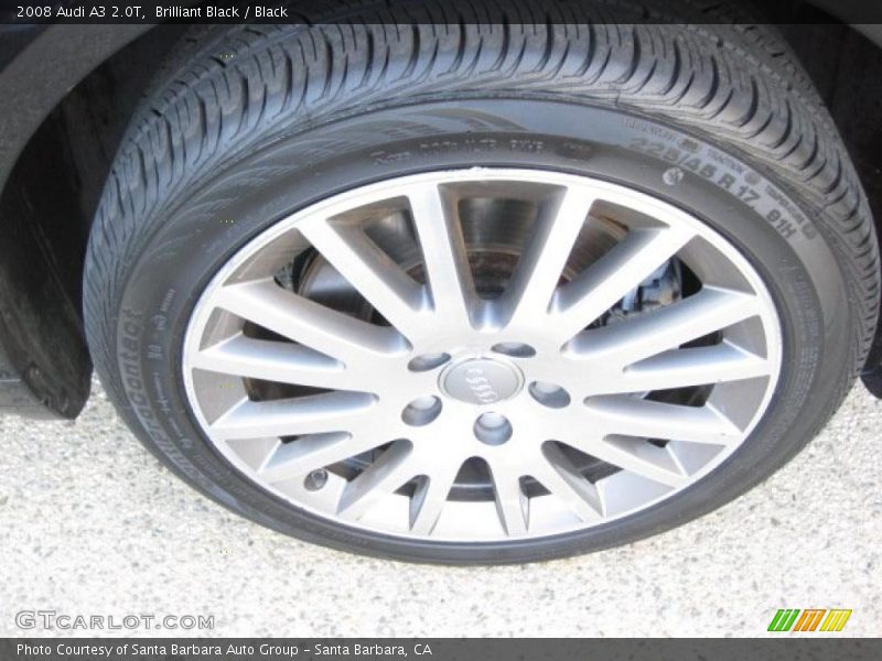 Brilliant Black / Black 2008 Audi A3 2.0T