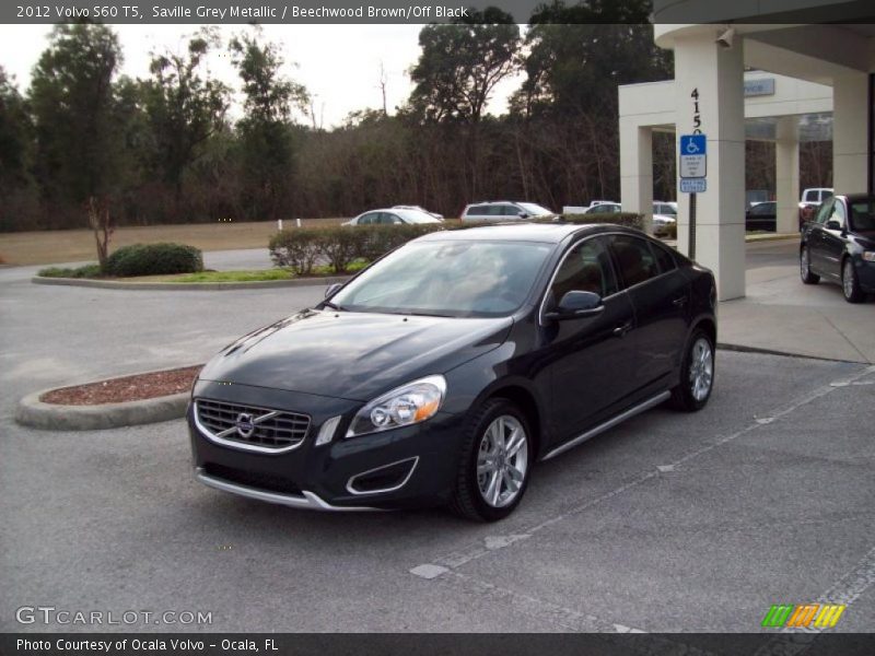 Saville Grey Metallic / Beechwood Brown/Off Black 2012 Volvo S60 T5