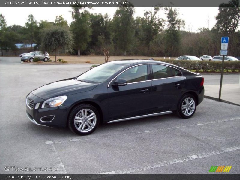 Saville Grey Metallic / Beechwood Brown/Off Black 2012 Volvo S60 T5