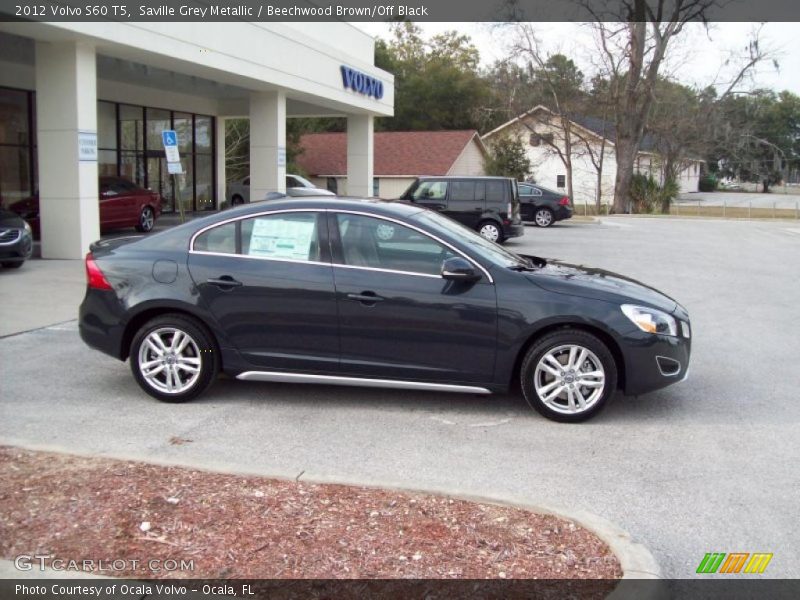 Saville Grey Metallic / Beechwood Brown/Off Black 2012 Volvo S60 T5