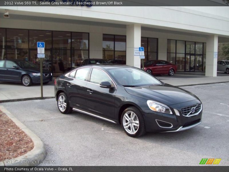 Saville Grey Metallic / Beechwood Brown/Off Black 2012 Volvo S60 T5