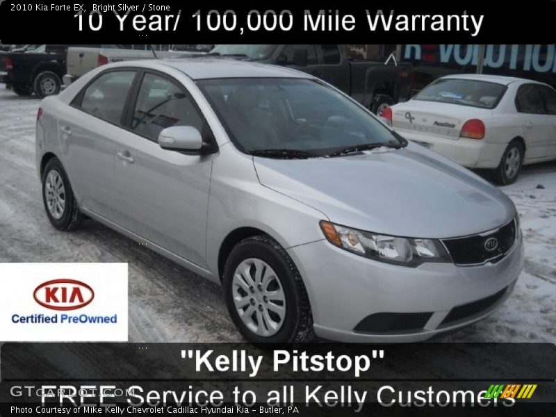 Bright Silver / Stone 2010 Kia Forte EX