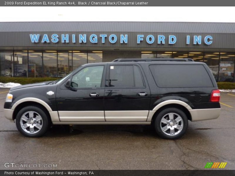 Black / Charcoal Black/Chaparral Leather 2009 Ford Expedition EL King Ranch 4x4