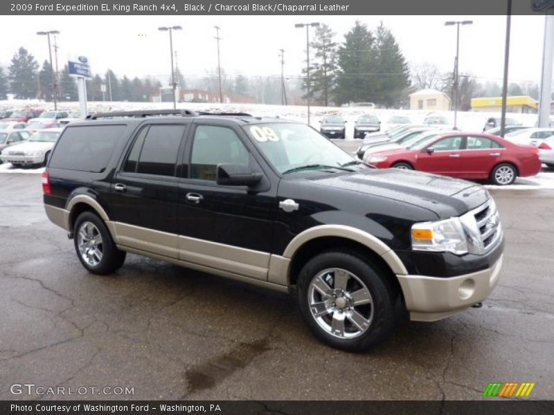 Black / Charcoal Black/Chaparral Leather 2009 Ford Expedition EL King Ranch 4x4