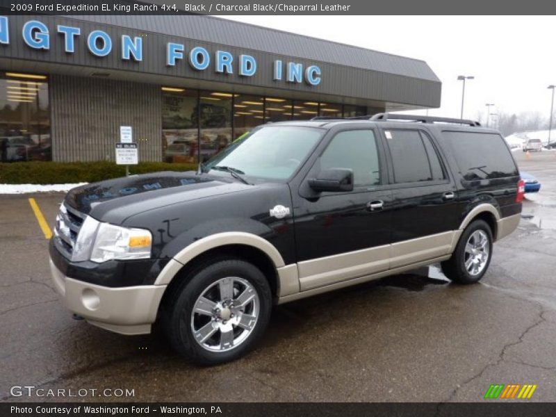 Black / Charcoal Black/Chaparral Leather 2009 Ford Expedition EL King Ranch 4x4