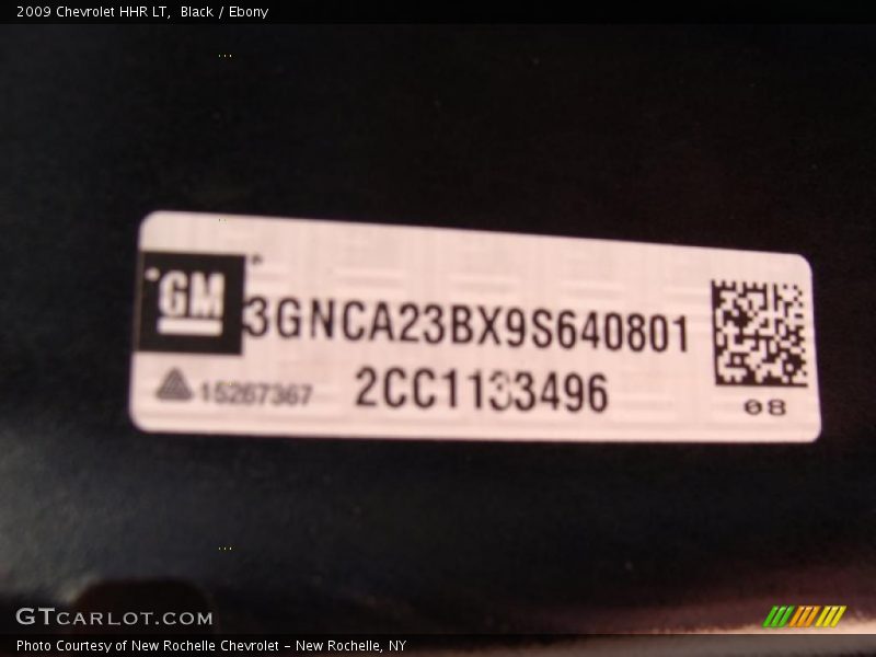 Black / Ebony 2009 Chevrolet HHR LT