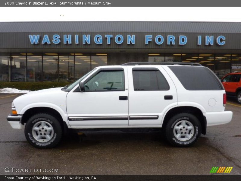 Summit White / Medium Gray 2000 Chevrolet Blazer LS 4x4