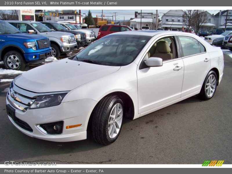 White Platinum Tri-coat Metallic / Camel 2010 Ford Fusion SEL V6