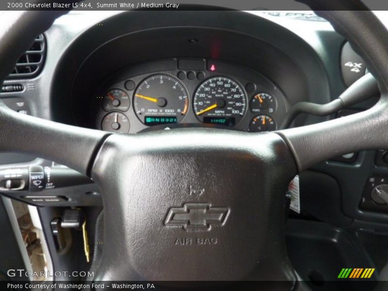 Summit White / Medium Gray 2000 Chevrolet Blazer LS 4x4