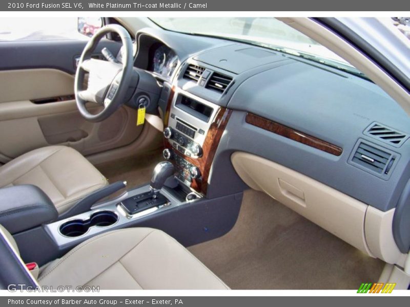 White Platinum Tri-coat Metallic / Camel 2010 Ford Fusion SEL V6