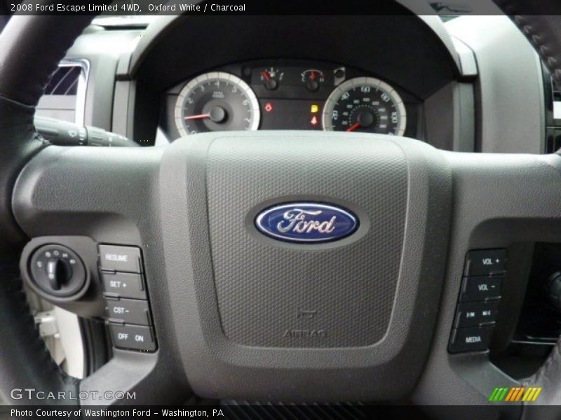 Oxford White / Charcoal 2008 Ford Escape Limited 4WD