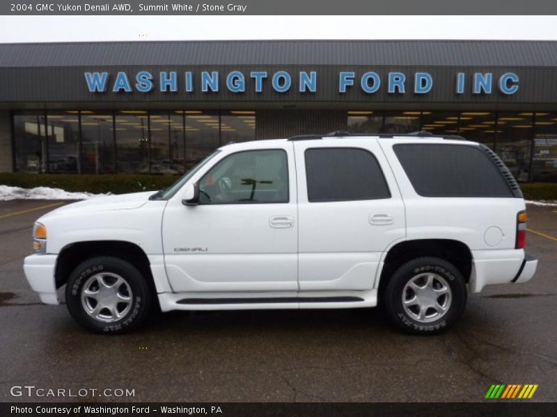 Summit White / Stone Gray 2004 GMC Yukon Denali AWD