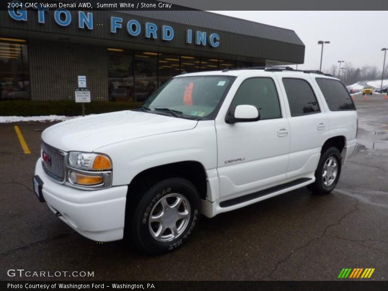 Summit White / Stone Gray 2004 GMC Yukon Denali AWD