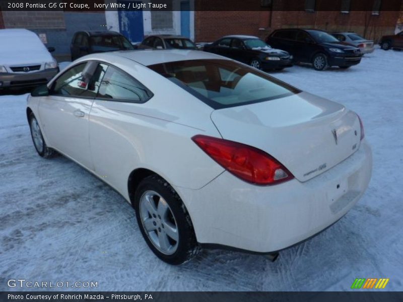 Ivory White / Light Taupe 2008 Pontiac G6 GT Coupe