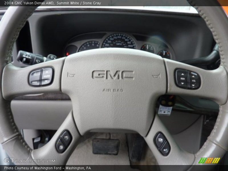 Summit White / Stone Gray 2004 GMC Yukon Denali AWD