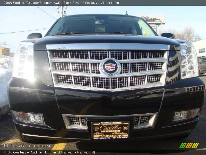 Black Raven / Cocoa/Very Light Linen 2009 Cadillac Escalade Platinum AWD