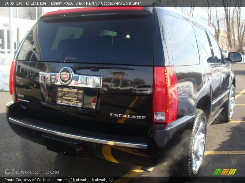 Black Raven / Cocoa/Very Light Linen 2009 Cadillac Escalade Platinum AWD