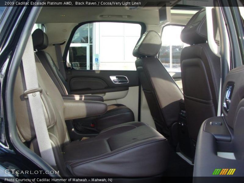 Black Raven / Cocoa/Very Light Linen 2009 Cadillac Escalade Platinum AWD