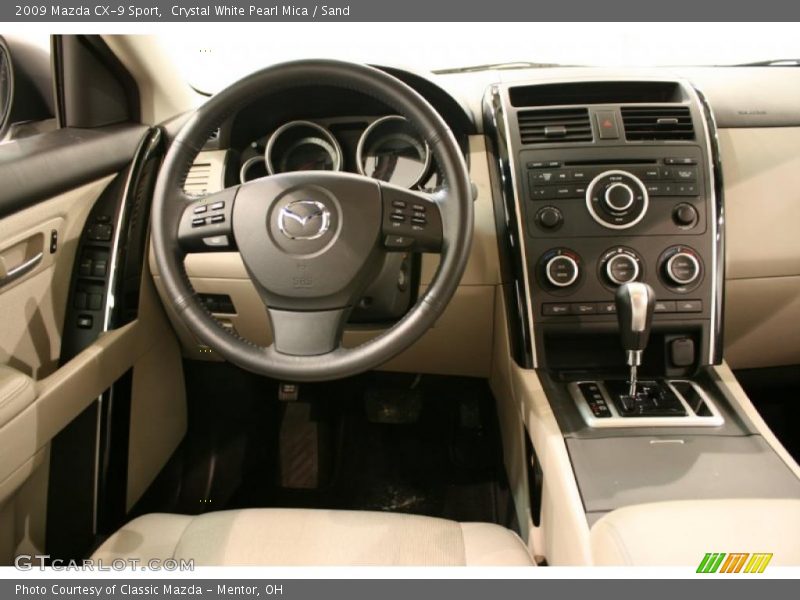 Crystal White Pearl Mica / Sand 2009 Mazda CX-9 Sport