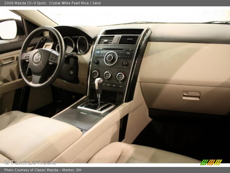 Crystal White Pearl Mica / Sand 2009 Mazda CX-9 Sport