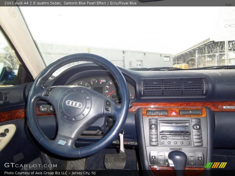 Santorin Blue Pearl Effect / Ecru/Royal Blue 2001 Audi A4 2.8 quattro Sedan