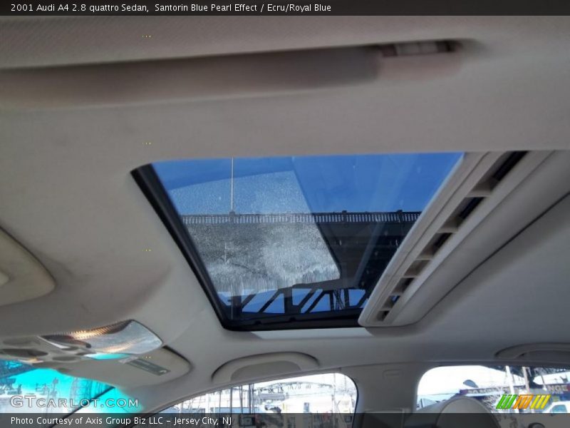 Santorin Blue Pearl Effect / Ecru/Royal Blue 2001 Audi A4 2.8 quattro Sedan