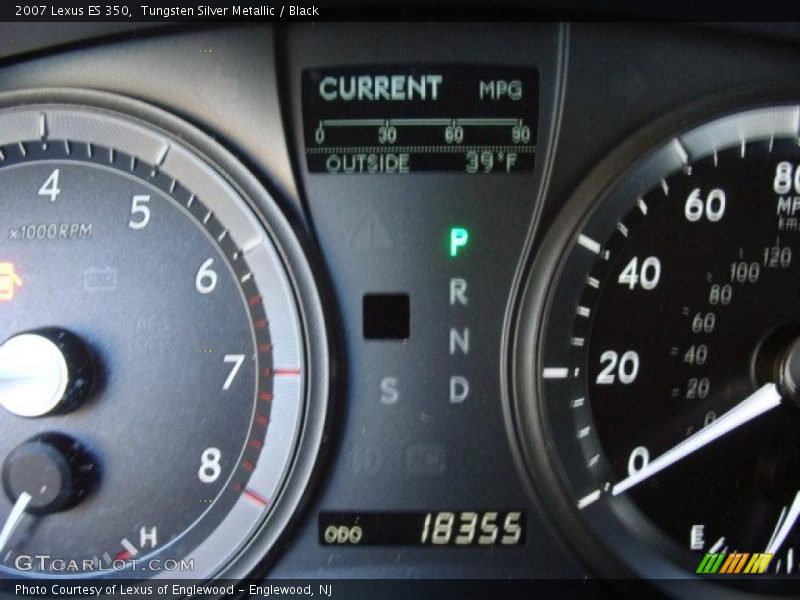 Tungsten Silver Metallic / Black 2007 Lexus ES 350