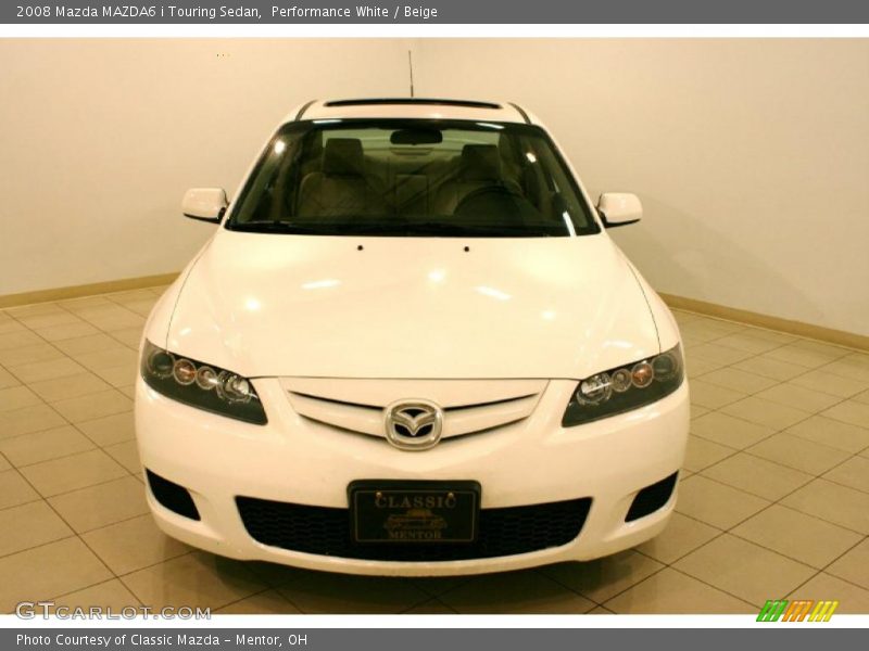 Performance White / Beige 2008 Mazda MAZDA6 i Touring Sedan