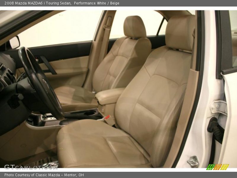 Performance White / Beige 2008 Mazda MAZDA6 i Touring Sedan