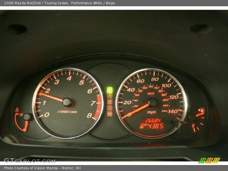 Performance White / Beige 2008 Mazda MAZDA6 i Touring Sedan