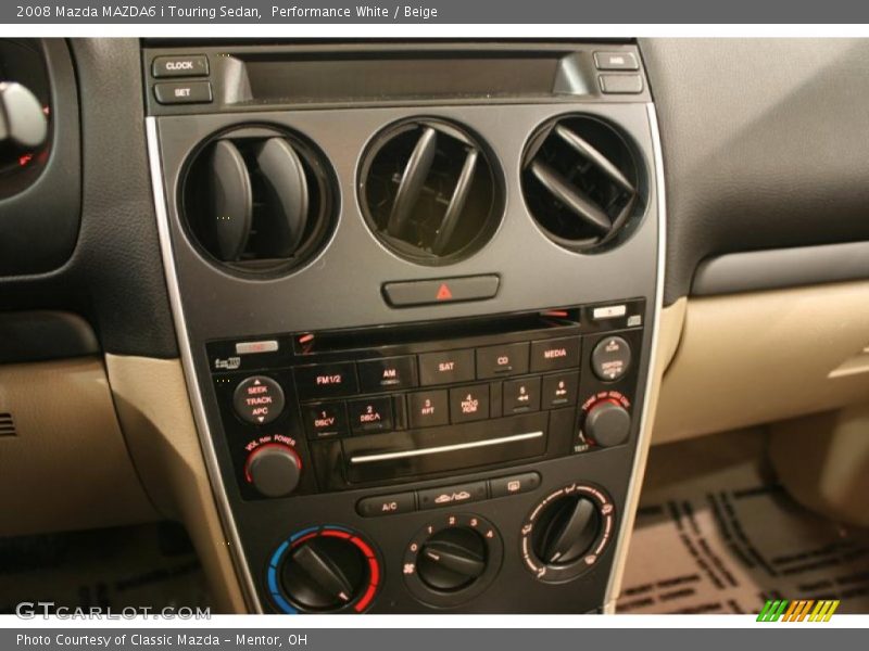 Performance White / Beige 2008 Mazda MAZDA6 i Touring Sedan