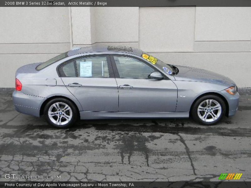Arctic Metallic / Beige 2008 BMW 3 Series 328xi Sedan