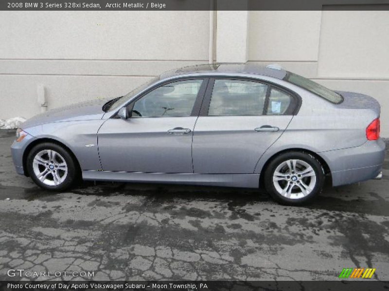 Arctic Metallic / Beige 2008 BMW 3 Series 328xi Sedan