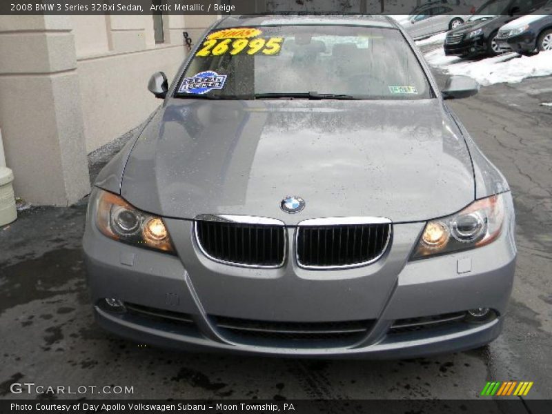 Arctic Metallic / Beige 2008 BMW 3 Series 328xi Sedan