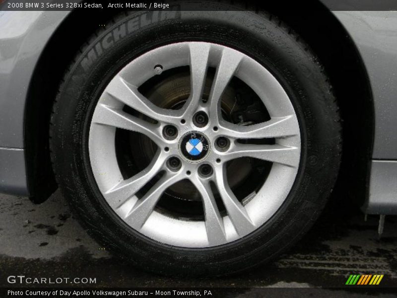 Arctic Metallic / Beige 2008 BMW 3 Series 328xi Sedan