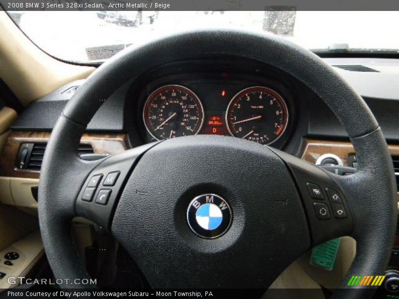 Arctic Metallic / Beige 2008 BMW 3 Series 328xi Sedan