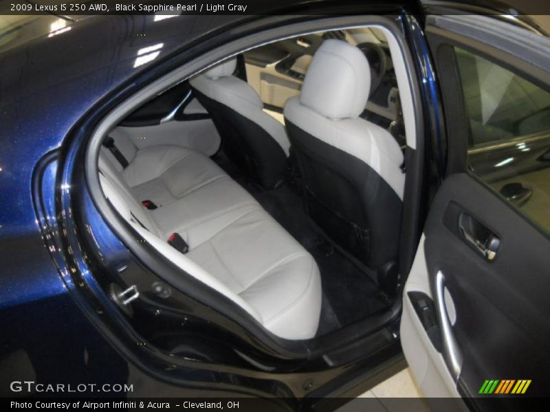 Black Sapphire Pearl / Light Gray 2009 Lexus IS 250 AWD