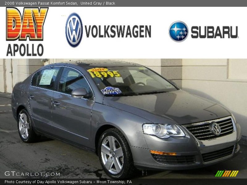 United Gray / Black 2008 Volkswagen Passat Komfort Sedan